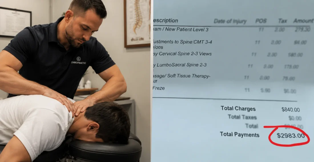 Chiropractor visit costs adding up over time